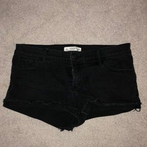 Abercrombie and Fitch Low Rise Black Denim Shorts